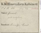 Etiketten zu Granat (NHMW-MIN-Ap743)